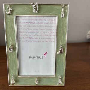 Papyrus Mint and Silver Charm Frame